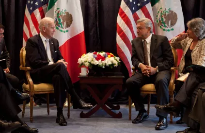 In 2012 spraken vice-president Joe Biden en AMLO elkaar voor het eerst. Foto: David Lienemann/whitehouse.gov