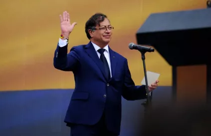 Gustavo Petro legde op 8 augustus de eed af. Foto:  Twitter @gustavopetrourrego