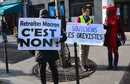 Betoging op 24 januari 2020 tegen het pensioenhervormingsproject van Macron. Foto: Flickr / CC BY 2.0 
