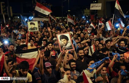 Betoging in Irak in 2018. Foto: Zoheir Seidanloo, Wikimedia Commons / Zoheir Seidanloo