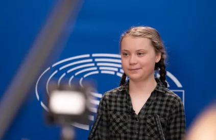 Greta Thunberg in het Europarlement in 2019. Foto: Flickr / CC BY 2.0