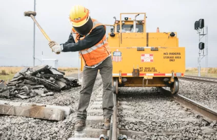 Spoorarbeider aan het werk. Foto: Union Pacific