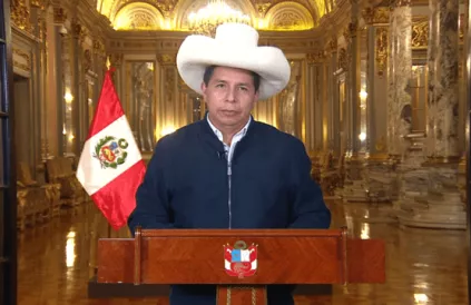 Pedro Castillo als peresident van Peru Foto: Presidencia de la República del Perú. Creative Commons Attribution 3.0