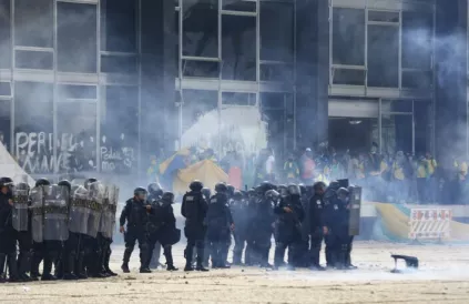 Bestorming van het Parlement van Brazilië op 8 januari 2023. Foto: Rebelión, Credits: Marcelo Camargo/Agência Brazilië