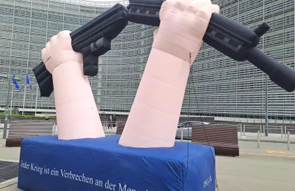 Actie aan de Europese Raad en Europese Commissie (Foto: Ludo De Brabander)