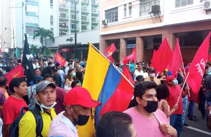 Nationale staking in de hoofdstad Quito tegen het antisociaal beleid van president Lasso (16 juni 2022). Foto: Erickmacr/CC BY-SA 4:0