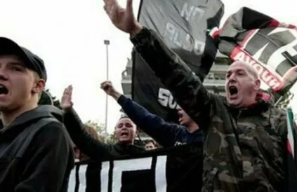 Neofascistische Italiaanse beweging Forzo Nuova (FN). Foto: contropiano.org