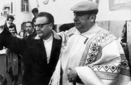 Pablo Neruda met Salvador Allende. Foto: Congreso Nacional/CC BY-SA 3:0