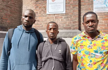 Moussa, Camara, Mamadi uit Guinée. Foto: Facebook Riet Dhont
