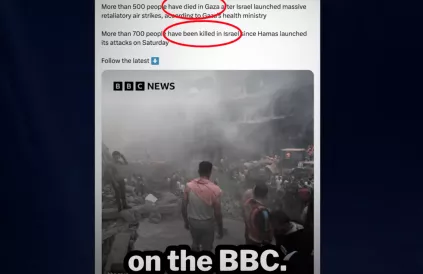Beeld: Screenshot 'Behind the Headlines' van MintPress News