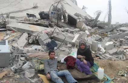 Dakloze inwoners van Gaza na een Israëlisch bombardement in 2009. Foto: Physicians for Human Rights Israël, Flickr / CC BY 2.0