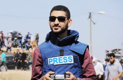 Roshdi Sarraj, een van de in Gaza door het Israëlisch bezettingsleger vermoorde journalisten. Foto Facebook Roshdi Sarraj