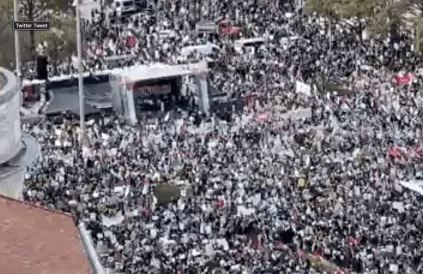 screenshot Twitter - betoging Washington DC