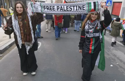 Brusselse solidariteit met Gaza (17 december 2023). Foto: Han Soete