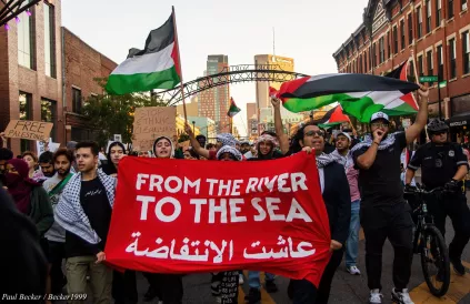 Pro-Palestijnse betoging in Ohio, 12 oktober 2023. Foto: Becker1999/CC BY-SA 2:0
