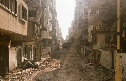 Merkava MK IV in een straat in Gaza, 2024. Foto: 
Yairfridman2003

Creative Commons Attribution-Share Alike 4.0