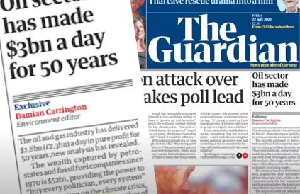 Aviel Verbruggen, Guardian 22 juli 2022 (rechts onder). Screenshot The Guardian