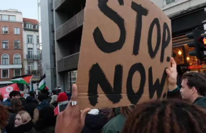Nationale betoging voor Palestina, Brussel, 17 december 2023. Foto: vrede.be