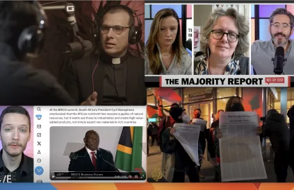Screenshots Middle East Eye, The Majority Report, Geopolitical Economy, Al Jazeera