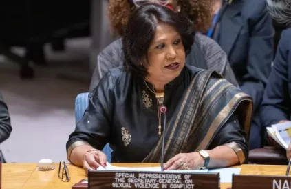 Pramila Patten: "er zijn geen bewijzen. Daarvoor is onderzoek nodig." UN Photo