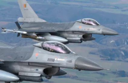 Belgische F16 binnenkort naar Oekraïne? Foto: kleinbrogelbase.be