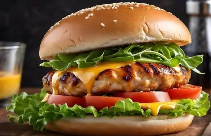 Hamburger (AI-gegenereerd). Afbeelding van Enoch111 via Pixabay