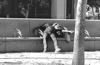 We got a thousand points of light for the homeless man - Neil Young's ode aan een land zonder sociale bescherming en veel wapens (tekst Keep on Rockin' in the Free World is gebaseerd op toespraak George Bush senior). Foto: DrWurm/CC BY-SA 2:0