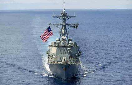 Een torpedojager van de VS in de Zuid-Chinese Zee. Foto: US Navy, Flickr 
