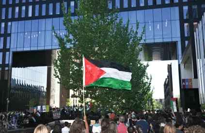 UvA voor Palestina. Foto: Benjamin Schoonenberg