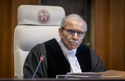 ICJ-rechter Nawaf Salam. UN Photo/ICJ/Frank van Beek