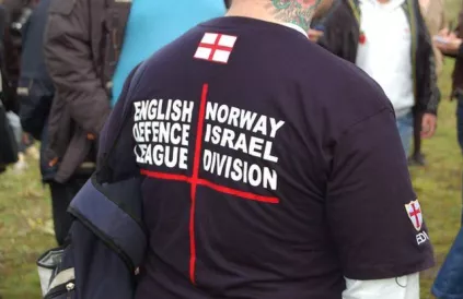 Demonstrant van de 'English Defence League' (EDL). (Foto: Wouter Engler / CC BY-SA 4.0)