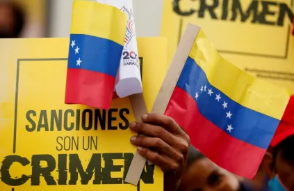 'Sancties zijn een misdaad'. Foto: venezuelanalysis
