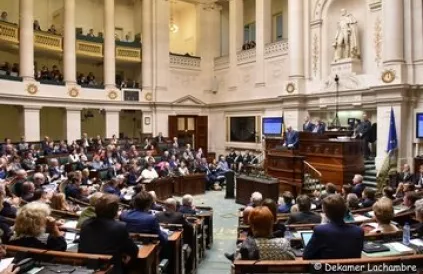 De Belgische Kamer van Volksvertegenwoordigers. Foto: dekamer.be