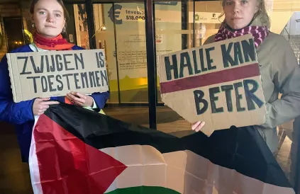 'Halle kan beter'. Alle foto's Shine for Palestine Halle