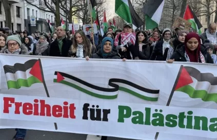 Duitse solidariteit met Palestina. Foto: yenisafak.com