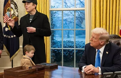 Trump en Musk samen in The Oval Office. Foto: The White House. 
