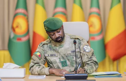 Malinese President Assimi Goïta. Foto: Mali Presidency