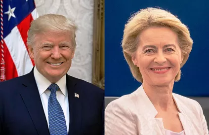 Donald Trump en Ursula von der Leyen. Foto: Shealah Craighead & Europees Parlement, Wikimedia Commons / CC BY 4.0
