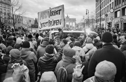 'AfD-verbod nu bewijzen'. Foto: Oliver Feldhaus/Umbruch Bildarchiv