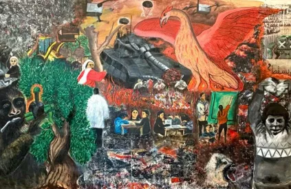 Malak Mattar (Palestine), If the Olive Tree Knew, 2025. Foto: Peoples Dispatch. 