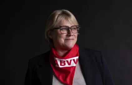 Miranda Ulens: "Dit is lachen met de mensen". Foto: ABVV