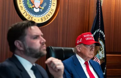 President Trump en vice-president Vance. Foto: The White House/Pubic Domain