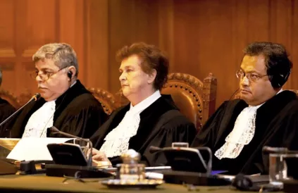 Een zitting van het Internationaal Gerechtshof (ICJ). Foto: Jeroen Bouman, Wikimedia Commons / CC0 1.0