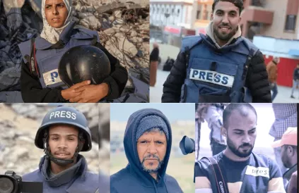 De vijf vermoorde journalisten. Foto: via Instagram