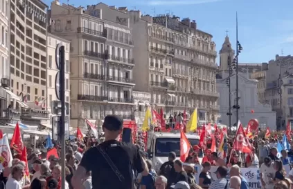 Massale betogingen in heel het land (Marseille). Foto: X @realmarcel1