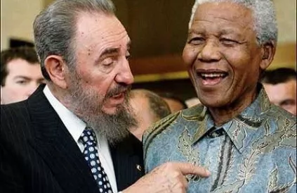 Fidel Castro ontving Nelson Mandela in 1991. Foto: havanatimes.com