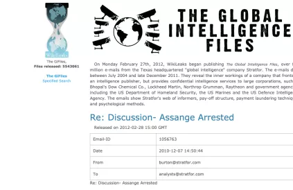 Screenshot wikileaks.org