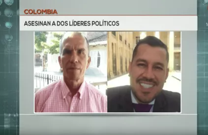 Iván Giraldo Fuqueme en Jonathan Borja Pérez werden vermoord op 30 januari 2020. Foto: Screenshot YouTube TeleSur