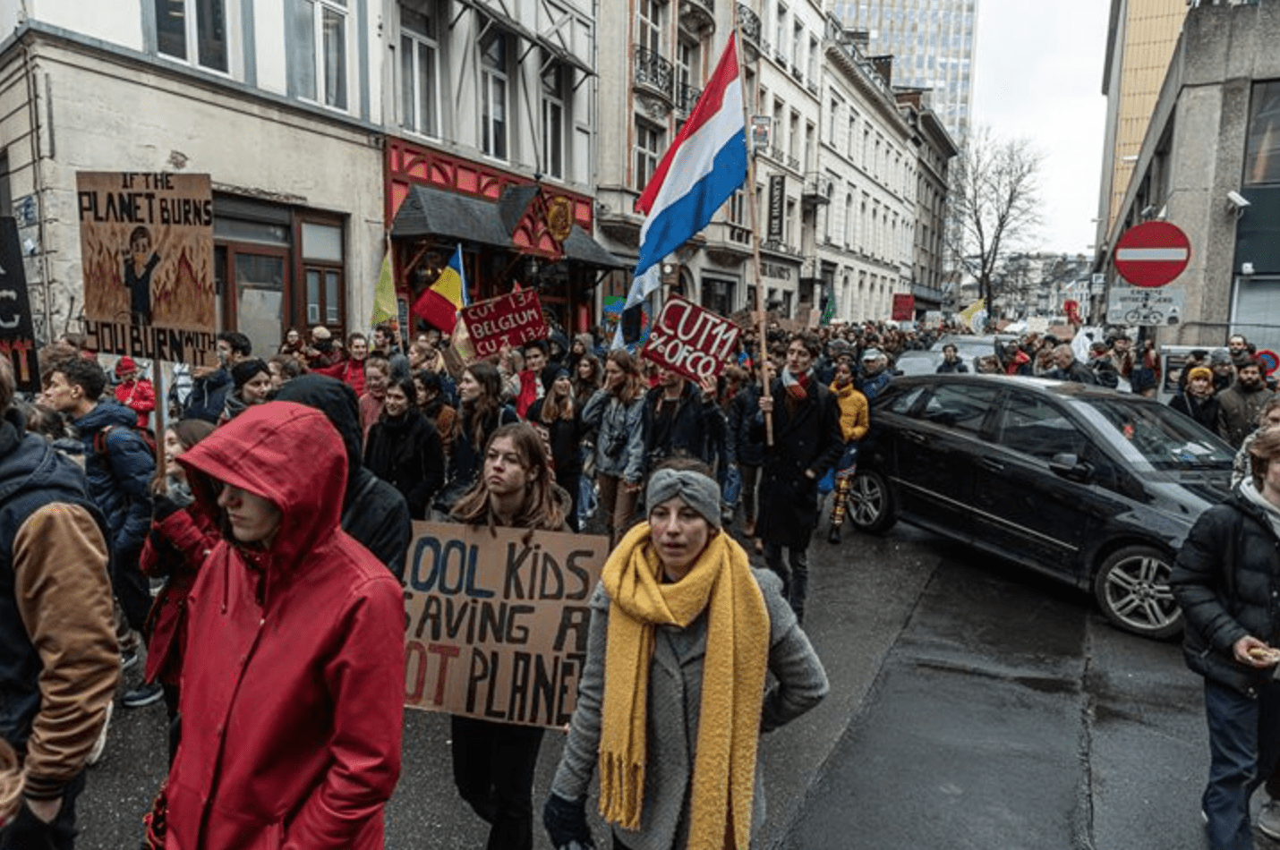 Climate Strike in Brussel op 6 maart met Greta Thunberg.