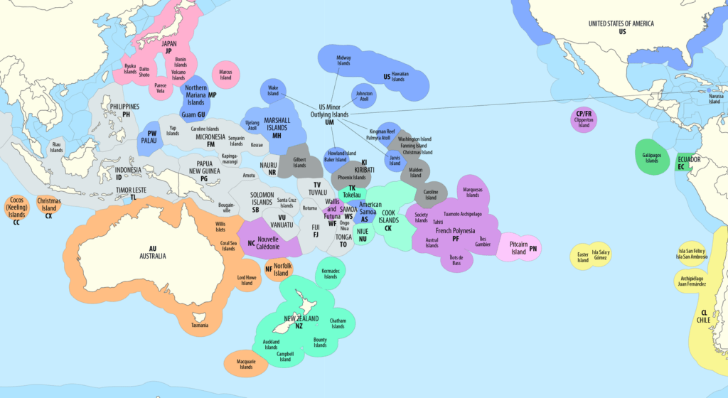 Economische zones in de Pacific